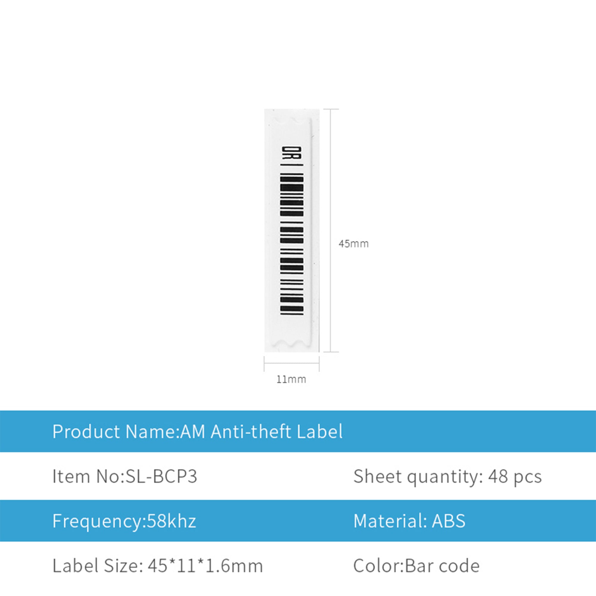 Factory Adhesive 58kHz Anti-Theft Alarm AM EAS Labels (5000 PCS)